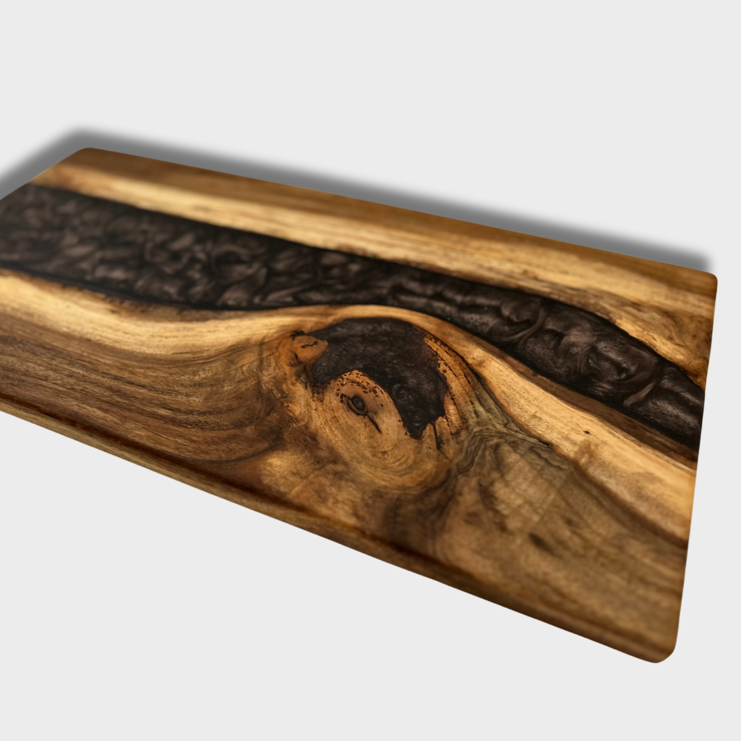 Spalted Black Walnut Charcuterie Board (Personalized Engraving Included)