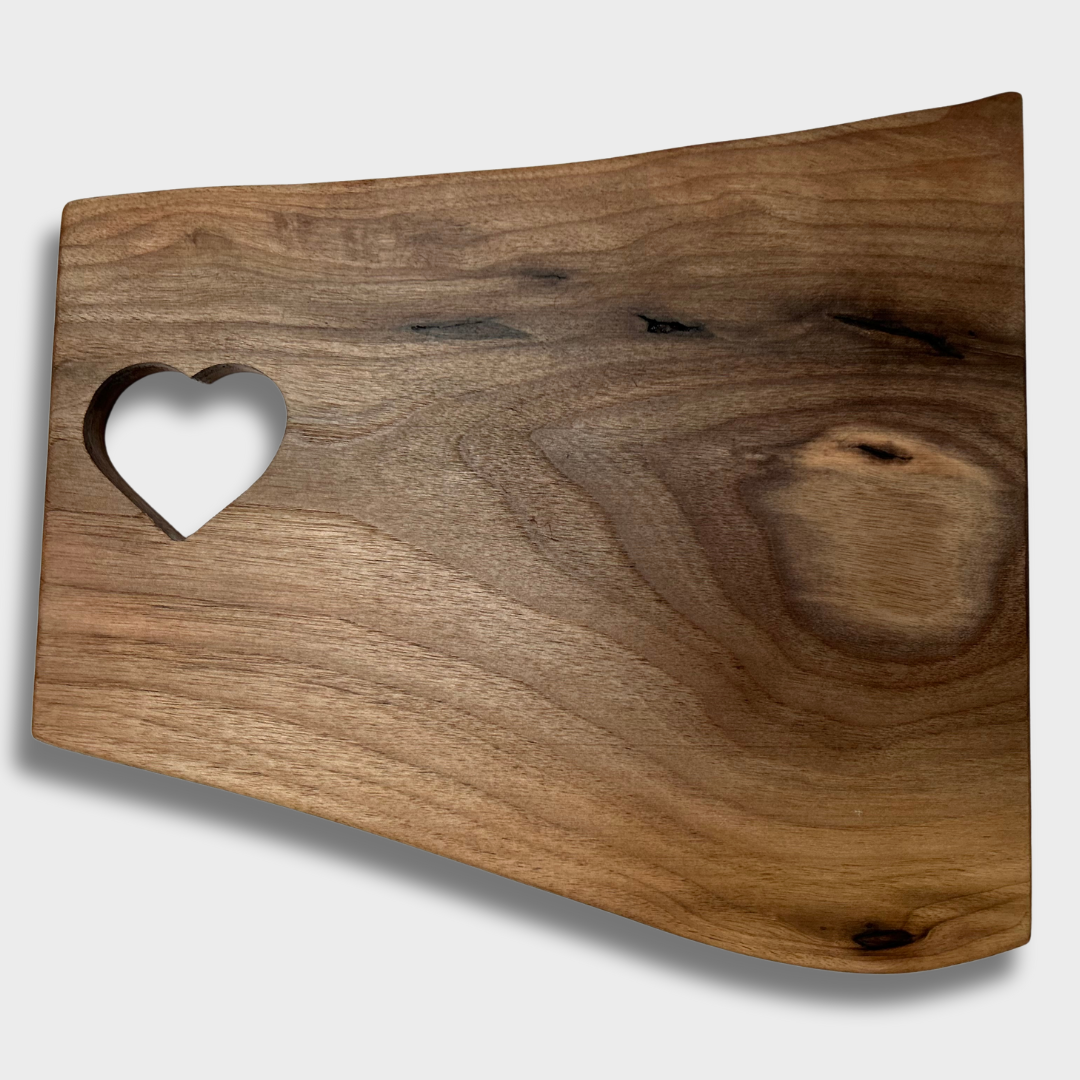 Black Walnut Charcuterie Board (with heart)