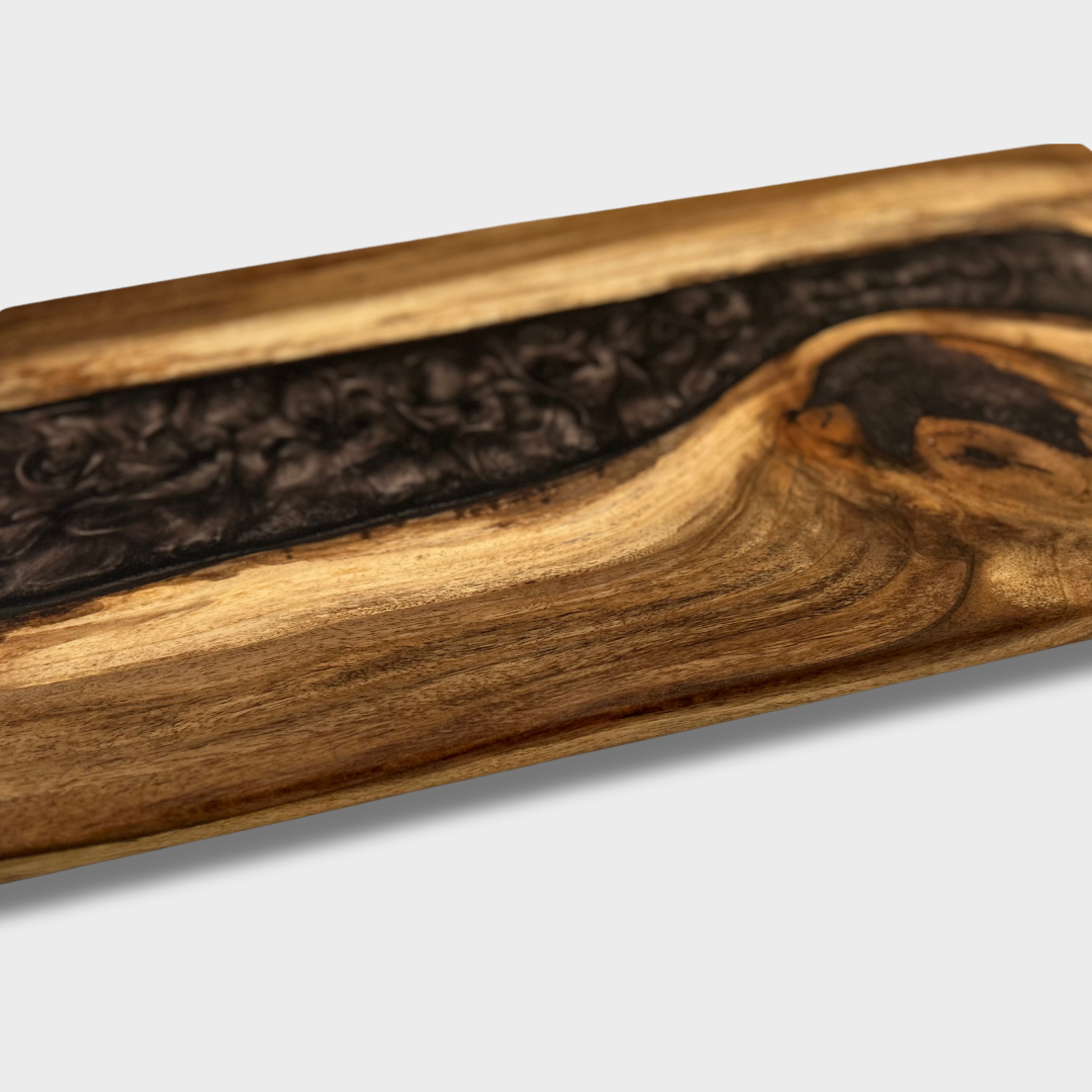 Spalted Black Walnut Charcuterie Board (Personalized Engraving Included)