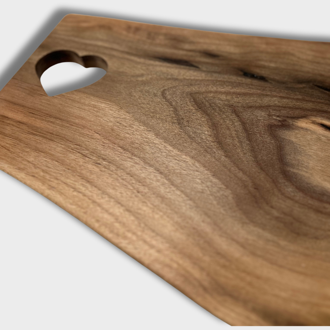 Black Walnut Charcuterie Board (with heart)
