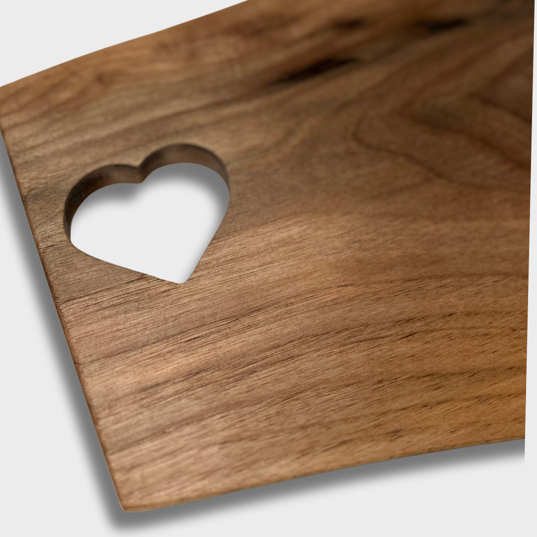 Black Walnut Charcuterie Board (with heart)